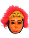 BookMyCostume Hanuman Ji Face Mask with Crown Design & Red Faux Hair – Rubber Devotional Mask for Ramayana Plays, Festivals & Fancy Dress | Fancy Dress Accessory For Role Plays | Adult